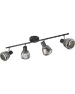 Trio Tarifa 862800432 zwarte spot met ribbelglas
