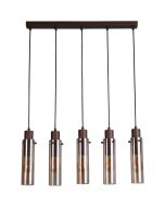 Searchlight Zweden 88921-5MO mokka hanglamp met amber glas