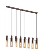 Searchlight Zweden 88921-8MO mokka hanglamp met amber glas