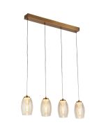 Searchlight Cyclone 97292-4CP champagne kleurige hanglamp