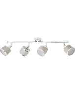 Brilliant Alexia 99305/22 chromen spot met grijs textiel