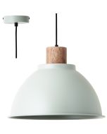 Brilliant Erena 99836/63 groene hanglamp met hout