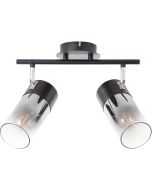 Brilliant Alia 99862/93 zwart met rookglazen spot