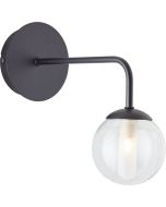 Brilliant Gitse 99906/76 zwart badkamer wandlamp