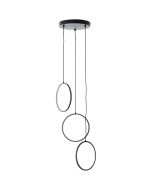 Brilliant Chaumont G99891/76 mat zwarte hanglamp met ringen