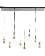 Brilliant Darcia 99815/06 zwart met messing hanglamp