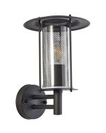 Brilliant Detroit 96462/76 zwarte fijnmazige buiten wandlamp