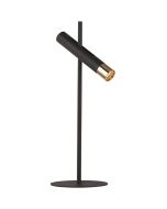Searchlight Cylinder EU31653-1BK zwart met goud kleurige tafellamp