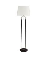 Searchlight Jazz EU41432SS zwarte vloerlamp met wit fluwelen kap