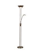 Searchlight Mother EU5430AB antiek bronzen uplighter met leeslamp