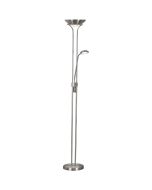 Searchlight Mother EU5430SS staal kleurige uplighter met leeslamp