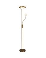 Searchlight OhOh EU55601SB messing uplighter met leeslamp
