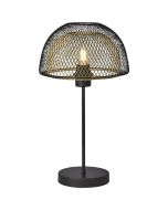 Searchlight Honeycomb EU6848BGO zwart met goudkleurige tafellamp