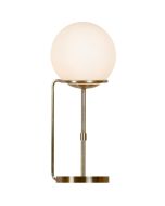 Searchlight Sphere EU8092AB antiek bronzen tafellamp met opaal glas