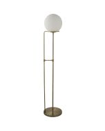 Searchlight Sphere EU8093AB antiek bronzen vloerlamp met opaal glas