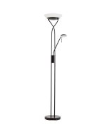Brilliant Ollie G93036/06 zwarte uplighter met leeslamp