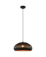Freelight Duomo H1740Z zwart met goudkleurige hanglamp