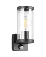 Reality Bonito R21599132 mat zwarte buitenlamp met bewegingsmelder