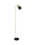 Trio Adam R41041080 zwart met messing vloerlamp