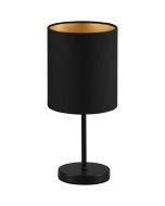 Trio Jerry R50491080 zwart met goud tafellampje