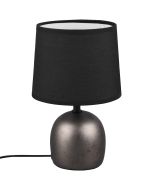 Trio Malu R50802667 antiek staal met zwart tafellampje