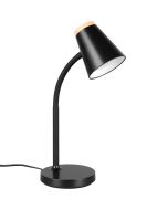 Reality Pongo R55831102 zwart kunststof tafellamp