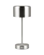 Trio Jeff R59151107 staal kleurige tafellamp op batterijen