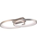 Trio Malaga R64482107 staal kleurige plafondlamp