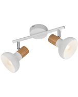 Trio Latika R81522031 witte spot met houtkleur