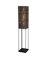 Freelight Avola S0801Z zwart gouden vloerlamp