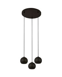 Searchlight Eindhoven 1014-3BK zwarte hanglamp
