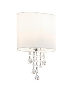 Searchlight Nina 1051-1CC wandlamp met textiel en kristal