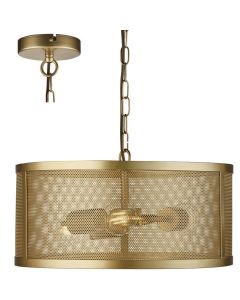 Searchlight Fishnet 12483-3GO goud kleurige hanglamp