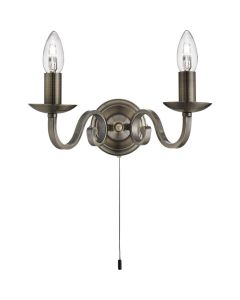 Searchlight Richmond 1502-2AB antiek bronzen wandlamp