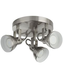 Searchlight Focus 1543SS staal kleurige plafondspots