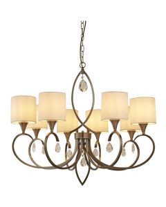 Searchlight Alberto 1608-8AB klassiek bronzen kroonluchter