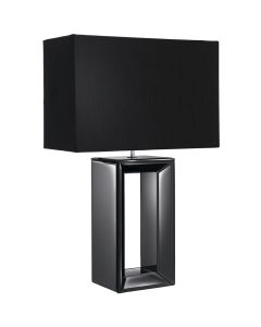 Searchlight Mirror EU1610BK zwart spiegelglazen tafellamp