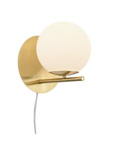 Trio Pure 202000108 mat messing wandlamp