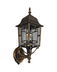 Trio Volturno 205960128 zwart gouden buiten wandlamp