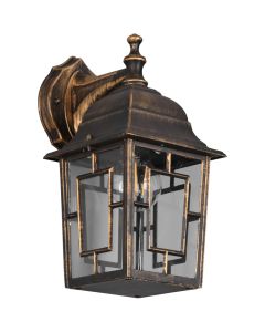 Trio Volturno 205967128 zwart gouden buiten wandlamp