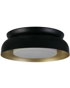 Searchlight Kendal 23122BGO zwart met gouden plafonniere