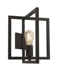 Searchlight Plaza 23203-1BK zwarte wandlamp