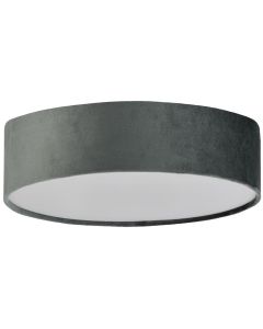 Searchlight Drum 23298-2GY grijs fluwelen plafonniere