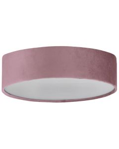 Searchlight Drum 23298-2PI roze fluwelen plafonniere