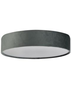Searchlight Drum 23298-3GY grijs fluwelen plafonniere