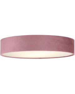 Searchlight Drum 23298-3PI roze fluwelen plafonniere