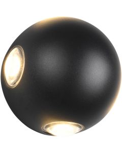 Wandlamp Avisio zwart 11cm