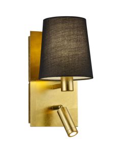 Trio Marriot 271470279 goud kleurig lampje voor naast het bed