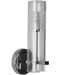 Searchlight Scope 27981CC badkamer wandlamp met geëtst glas