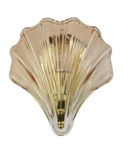 Searchlight Shell 28980SB amber glazen badkamerlamp